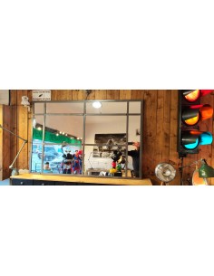 Miroir métal verrière industrielle dix miroirs indépendant