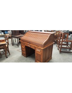 Ancien bureau à persienne en S chêne vers 1940