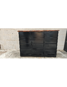 meuble douze clapets noir mobilier industriel