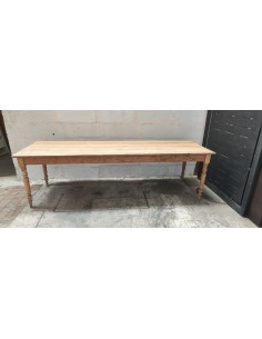Ancienne grande table de ferme bois brut