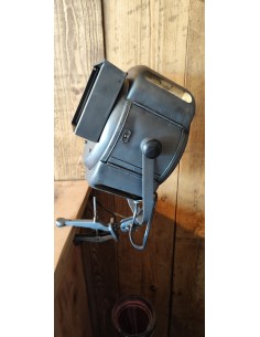 Ancien projecteur Baby Cremer métal brossé sur pince étaux 2