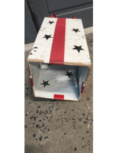 Cadeau petit model décoration en métal noël blanc h 38 cm 2