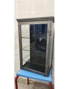 Ancienne vitrine murale médicale en métal vers 1940 2