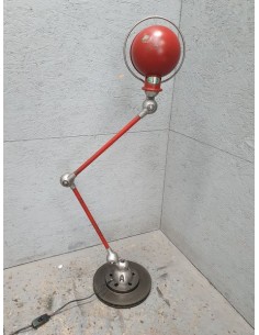 Lampe industrielle Jielde rouge vive