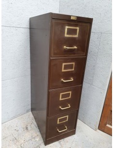 Meuble casier à tiroirs Roneo couleur marron d'origine