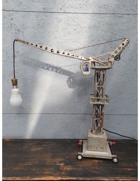 Lampe grue jouet en tôle lampe industrielle