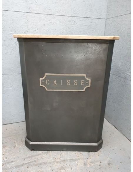 Ancien comptoir d'atelier caisse , mobilier industriel