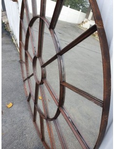 Miroir industriel métallique rond diamètre 152 cm 25 sections 2