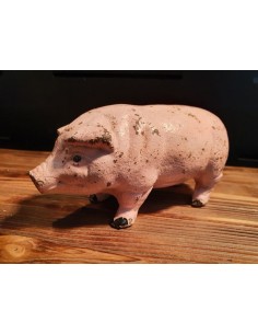 Tirelire cochon en fonte décoration vintage 2