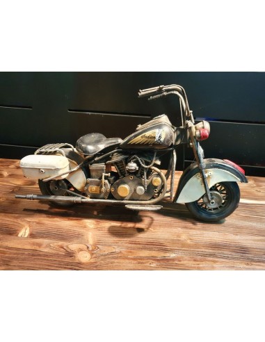 Moto indian tôle décoration métal vintage long 41 cm