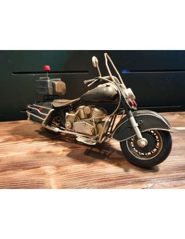 Moto américaine tôle décoration métal vintage long 29 cm