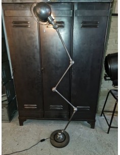 Lampe industrielle Jielde quatre bras patine graphite, lampe d'atelier design industriel