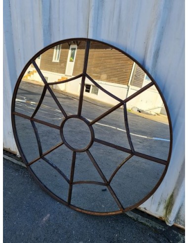 Miroir industriel model araignée métallique rond diamètre 110 cm 17 sections