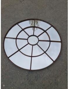 Miroir industriel métallique rond diamètre 102 cm 17 sections 2