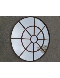Miroir industriel métallique rond diamètre 100 cm 17 sections 2