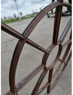 Miroir industriel métallique rond diamètre 116 cm 17 sections 2