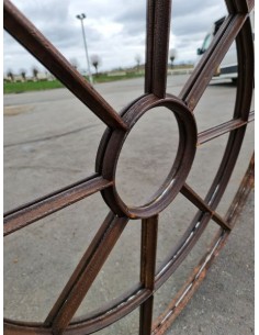 Miroir industriel métallique rond diamètre 112 cm 17 sections 2