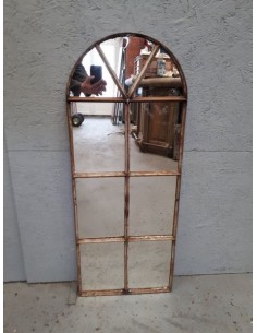 Miroir industriel métallique arrondi 8 sections