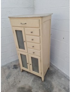 Ancien meuble de dentiste bois 2