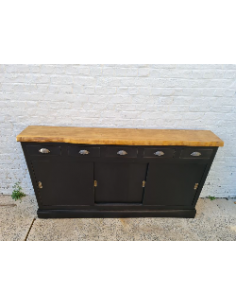 Meuble industriel arrière de comptoir portes coulissante