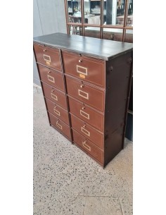 Meuble industriel Ronéo dix clapets couleur d'origine 2