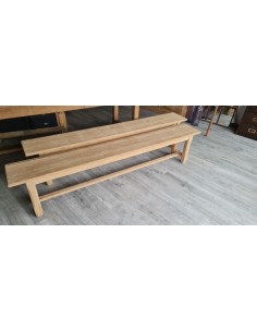 paire de banc en chêne brut 2