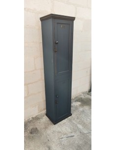 Ancien vestiaire d'atelier deux portes patine grise