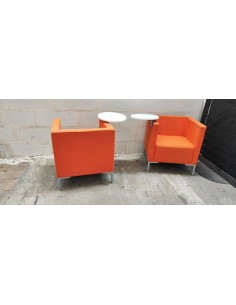 Paire fauteuils vintage cubis de Talin. 2