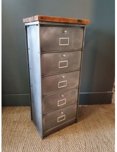 Meuble colonne cinq clapets Roneo métal graphite