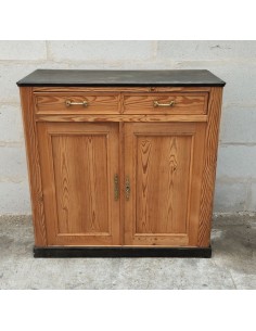 meuble campagnard deux portes un tiroirs pin