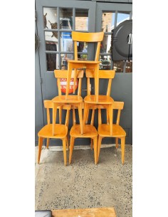Série de quatre chaises bois bistro