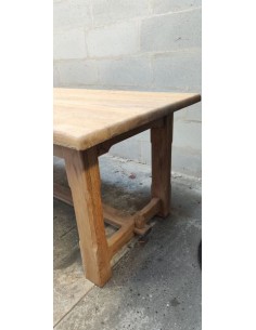 Ancienne table de ferme en chêne brut 2