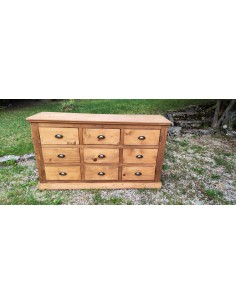 Meuble neuf tiroirs pin, meuble de métier industriel 2