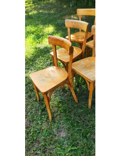 Série de six chaises bois bistro Baumann 2
